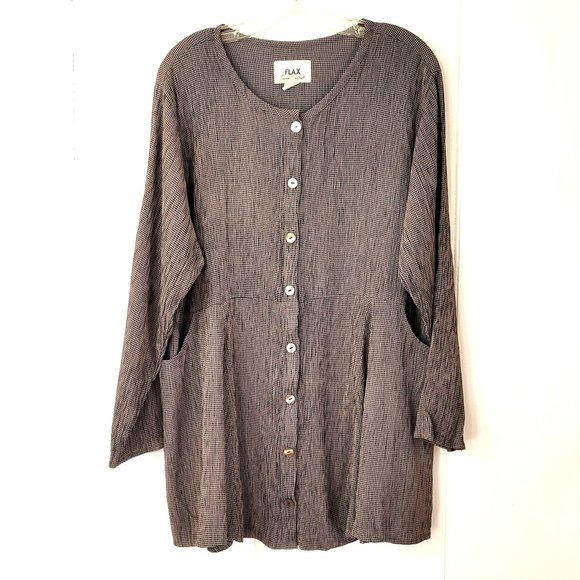 Flax by Jeanne Engelhart Tops - Flax by Jeanne Engelhart Lagan Look Button Front Top